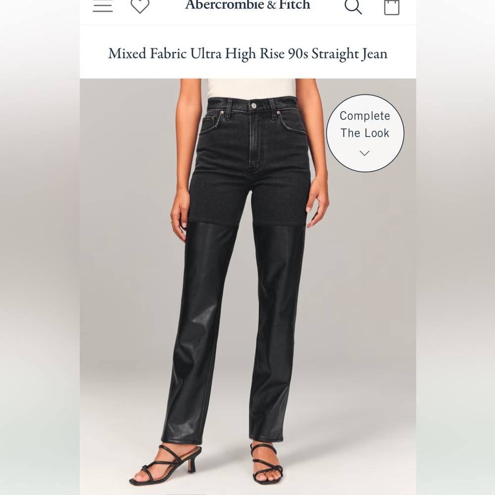 Split leather jeans
